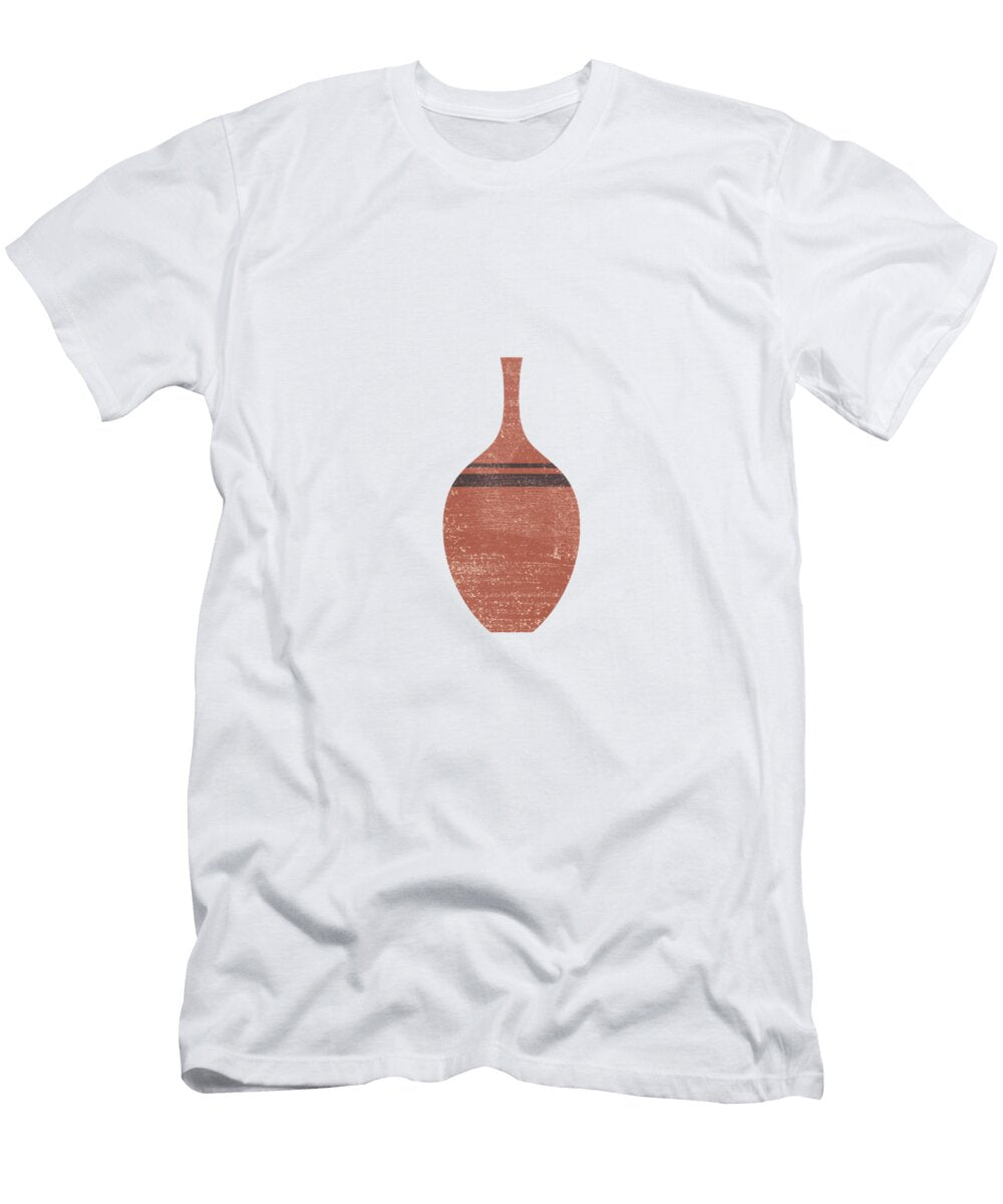 Minimal Abstract Greek Vase 6 Alabastron Terracotta Series Modern Contemporary Print Brown Studio Grafiikka T-Shirt