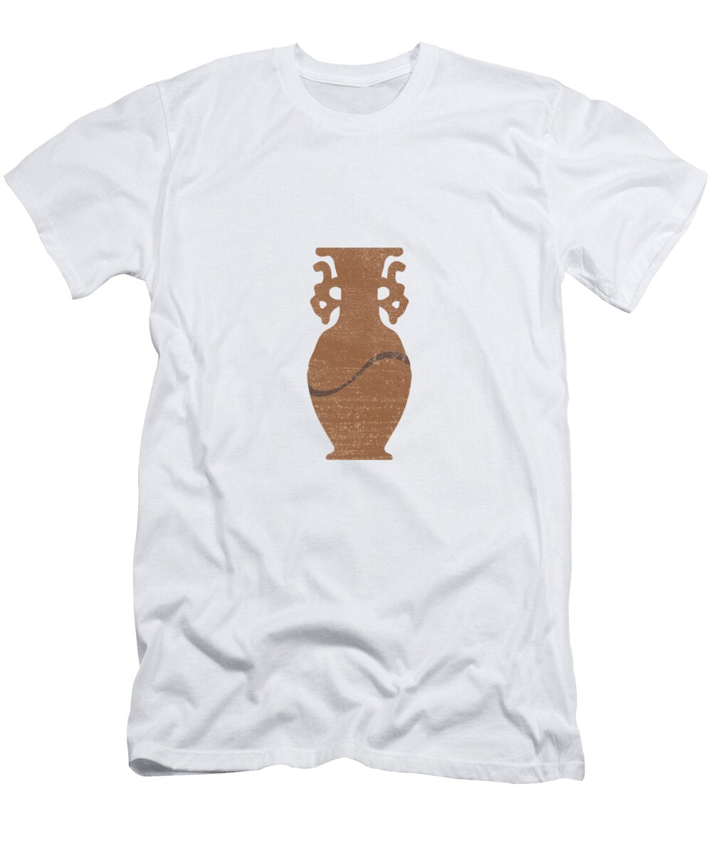 Minimal Abstract Greek Vase 8 Krater Terracotta Series Modern Contemporary Print Sepia Studio Grafiikka T-Shirt