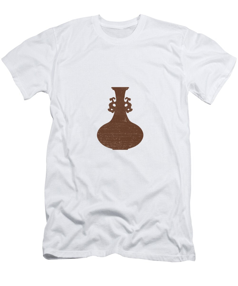 Minimal Abstract Vase 10 Alabastron Terracotta Series Modern Contemporary Print Burnt Umber Studio Grafiikka T-Shirt