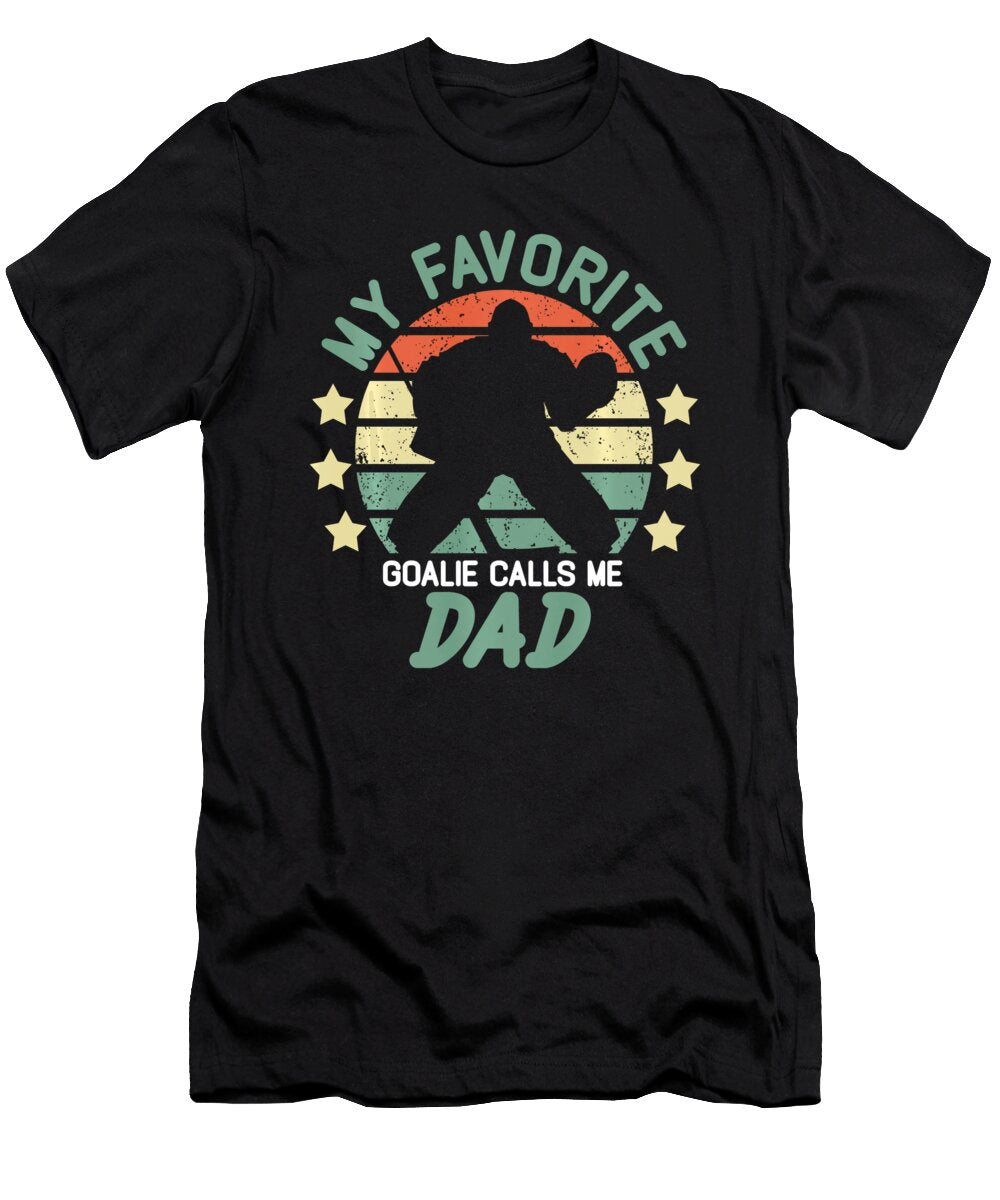My Favorite Goalie Calls Me Dad Vintage Retro Style Dhbubble T-Shirt