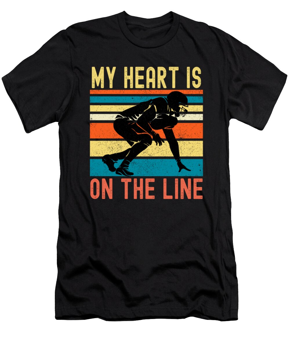 My Heart Is on the Line Football Offense Tinh Tran Le Thanh T-Shirt