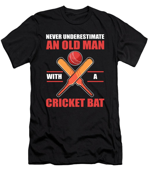 Never Underestimate an Old Man with a Cricket Bat Cricketer Alessandra Roth T-Shirt