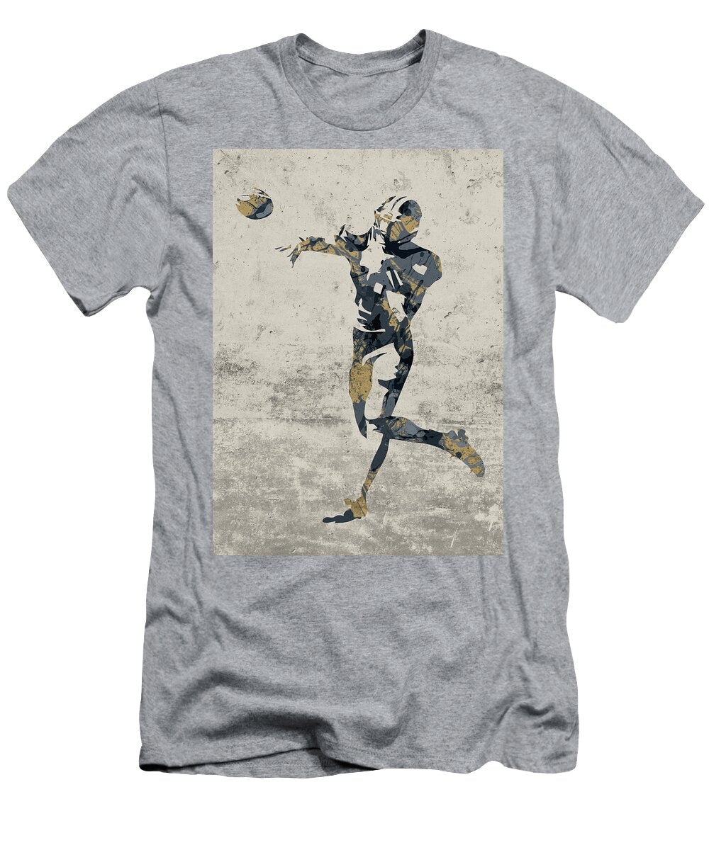 New Orleans Saints Quarterback Football Player Paint Splatters Abstract Portrait Design Turnpike T-Shirt