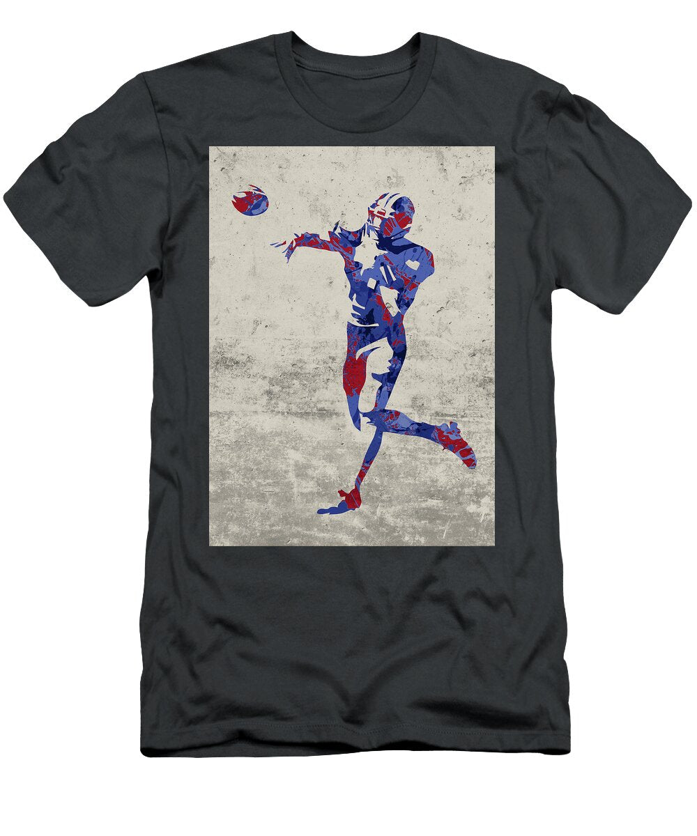New York Giants Quarterback Football Player Paint Splatters Abstract Portrait Design Turnpike T-Shirt