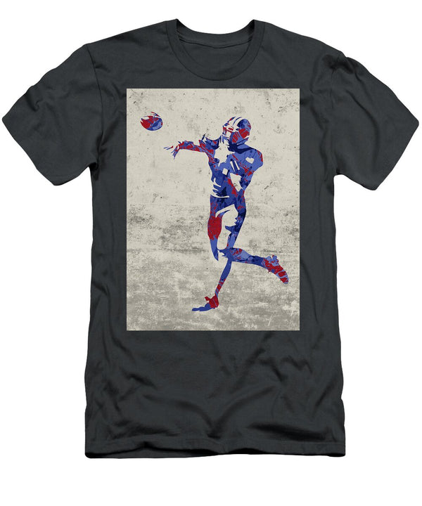 New York Giants Quarterback Football Player Paint Splatters Abstract Portrait Design Turnpike T-Shirt