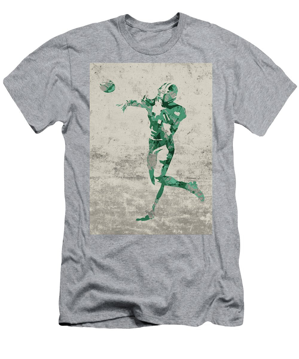 New York Jets Quarterback Football Player Paint Splatters Abstract Portrait Design Turnpike T-Shirt