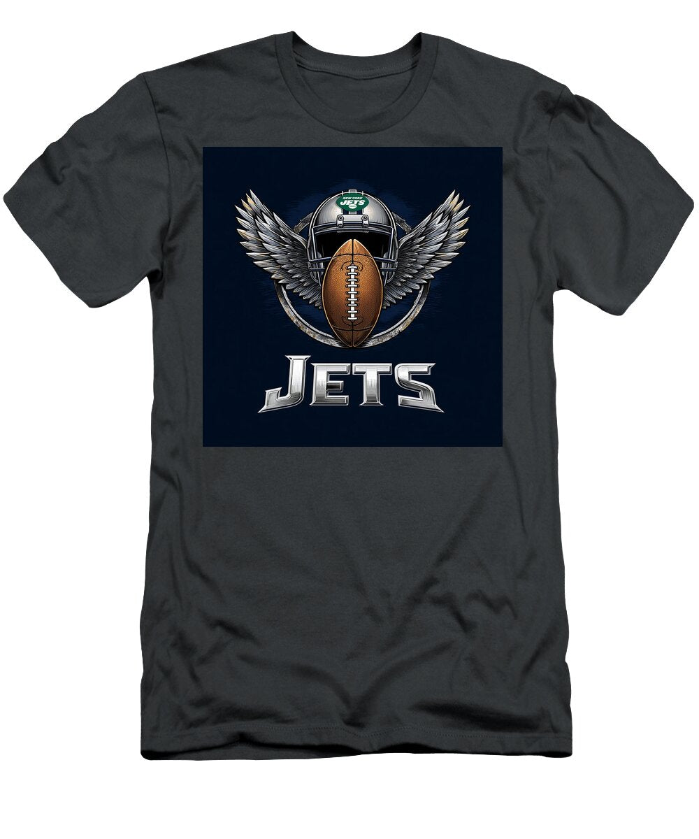 New York Jets Winged Helmet Design Kevin Walker and Pixel Reverie T-Shirt