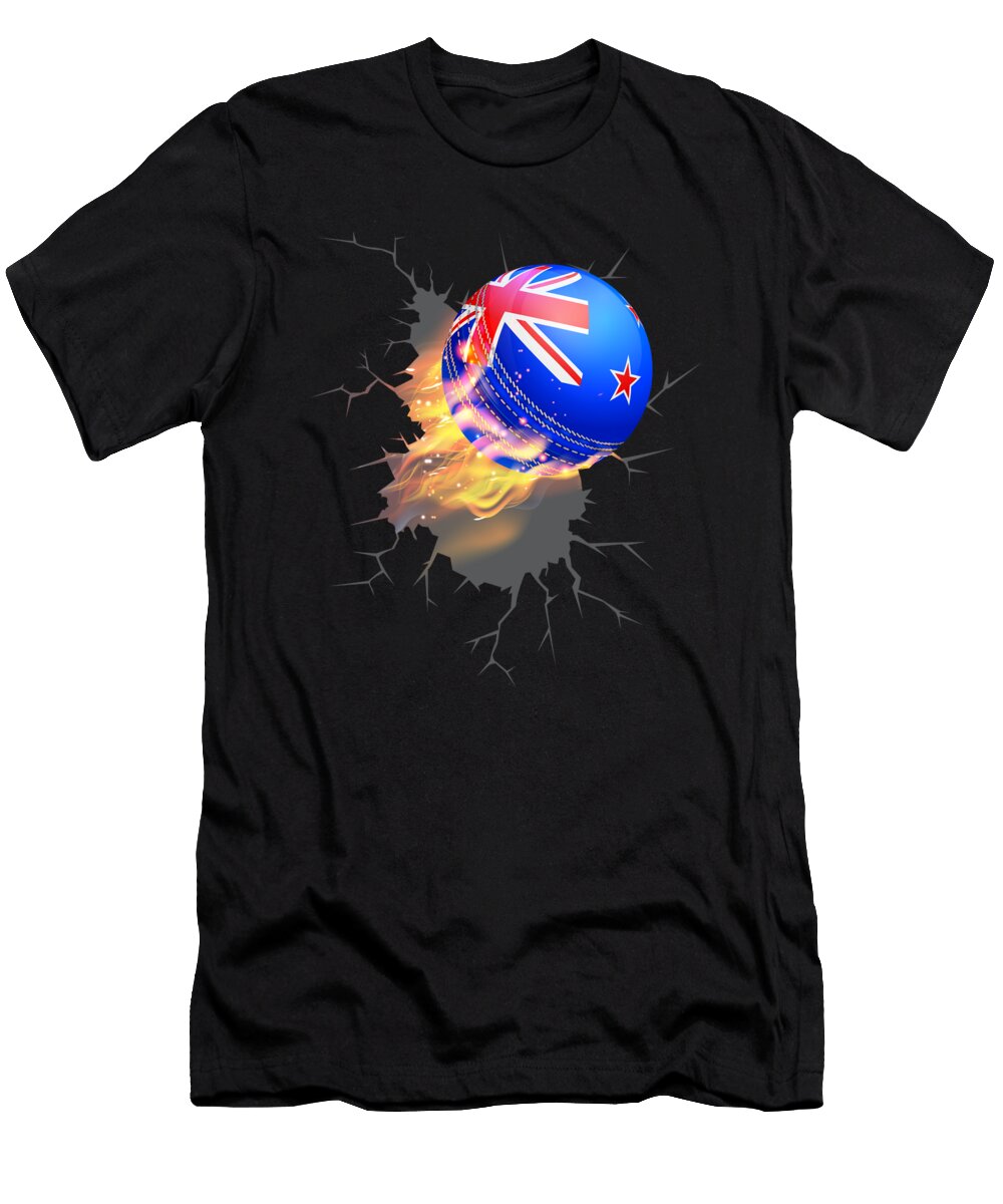 New Zealand Cricket Kit 2019 Black Caps International Fans Gift for Players Coaches and Supporters Martin Hicks T-Shirt