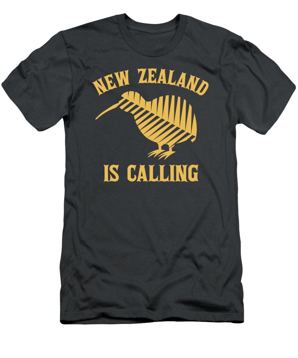 New Zealand Is Calling Kiwi for Men Women Kids Traveller Farns Maori Crazy Squirrel T-Shirt