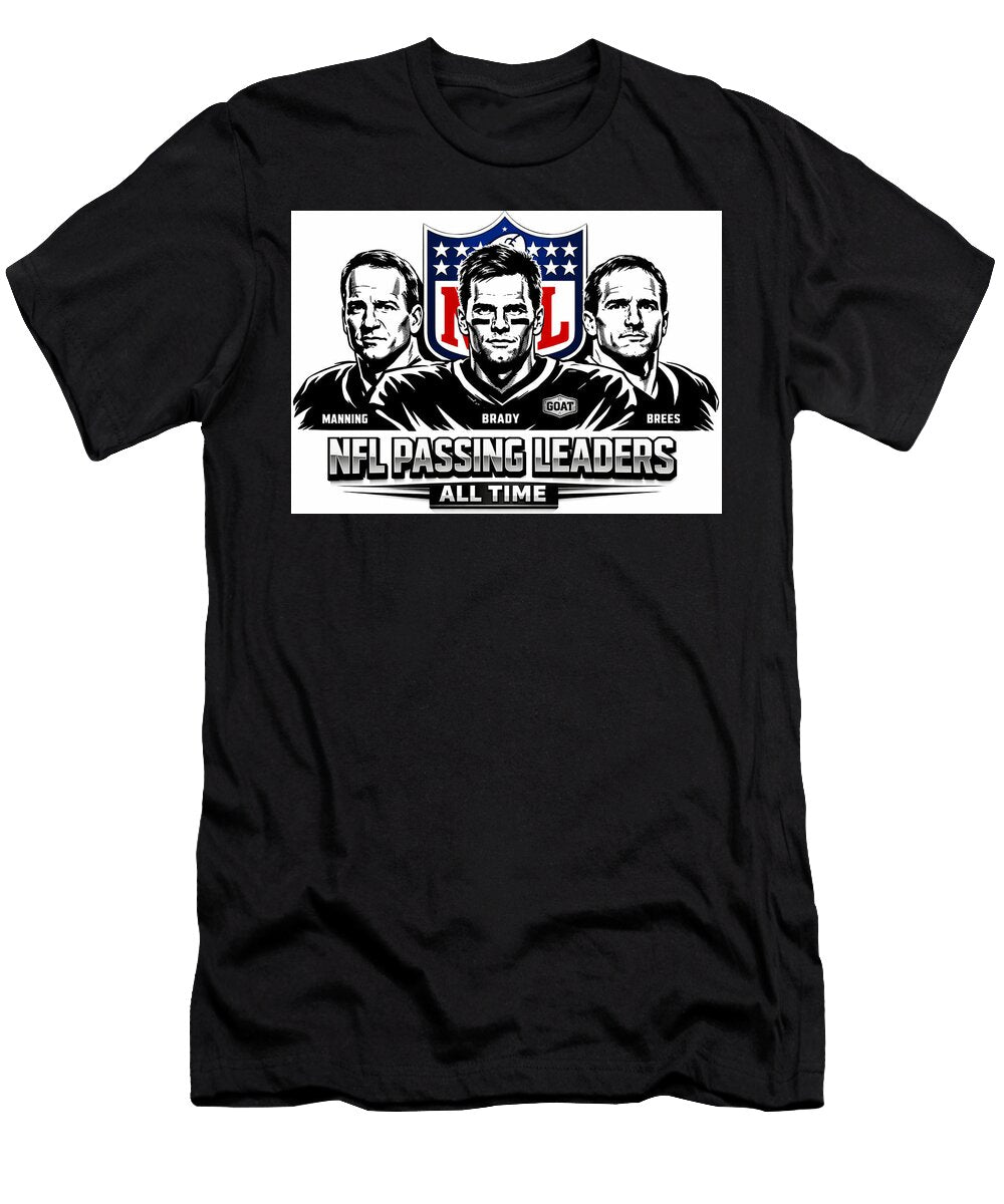 NFL All Time Passing Poster All Sports T-Shirt