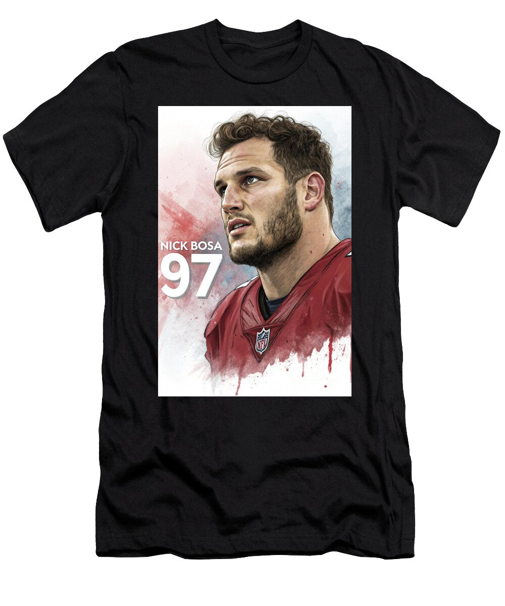 Nick Bosa Football Player Portrait Carlos V T-Shirt