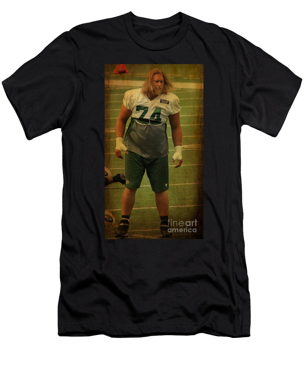 Nick Mangold the New York Jets Lee Dos Santos T-Shirt