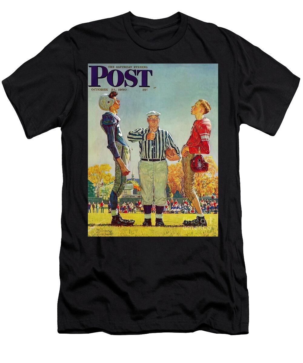 Norman Rockwell Coin Toss Saturday Evening Post Cover October 21 1950 Art Vibe T-Shirt