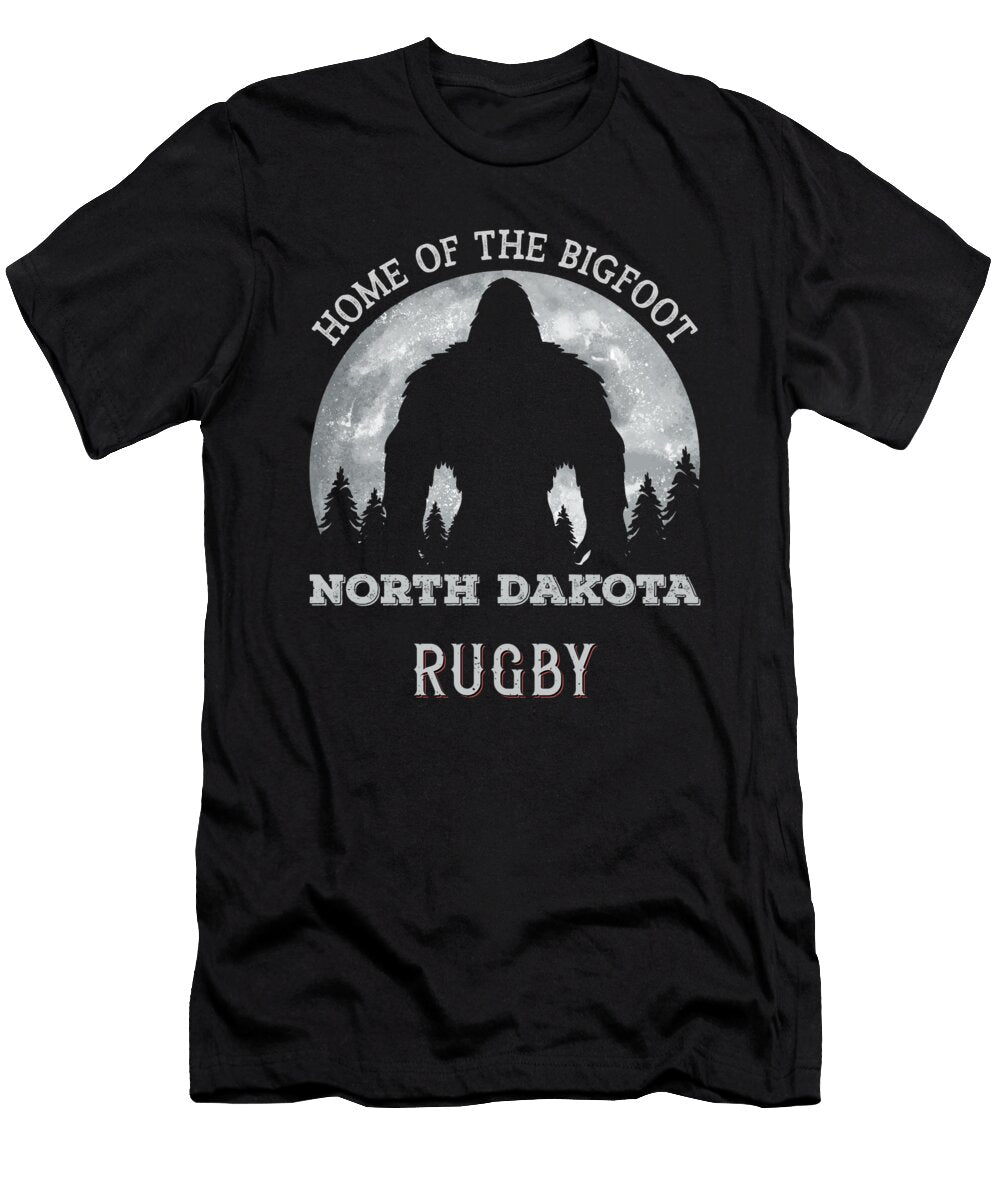 North Dakota Rugby Home of the Bigfoot Funny Sasquatch Research Team Elsayed Atta T-Shirt