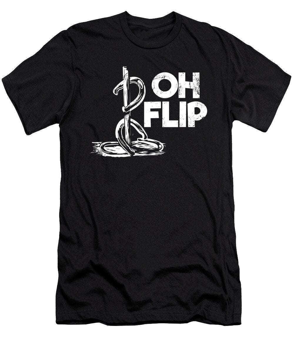 Oh Flip Funny Horseshoe Pitching Me T-Shirt