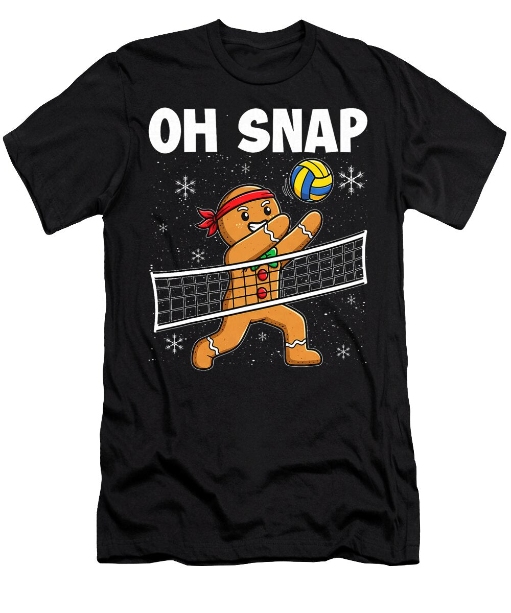 Oh Snap Gingerbread Man Christmas Volleyball Zyneu Gangd T-Shirt