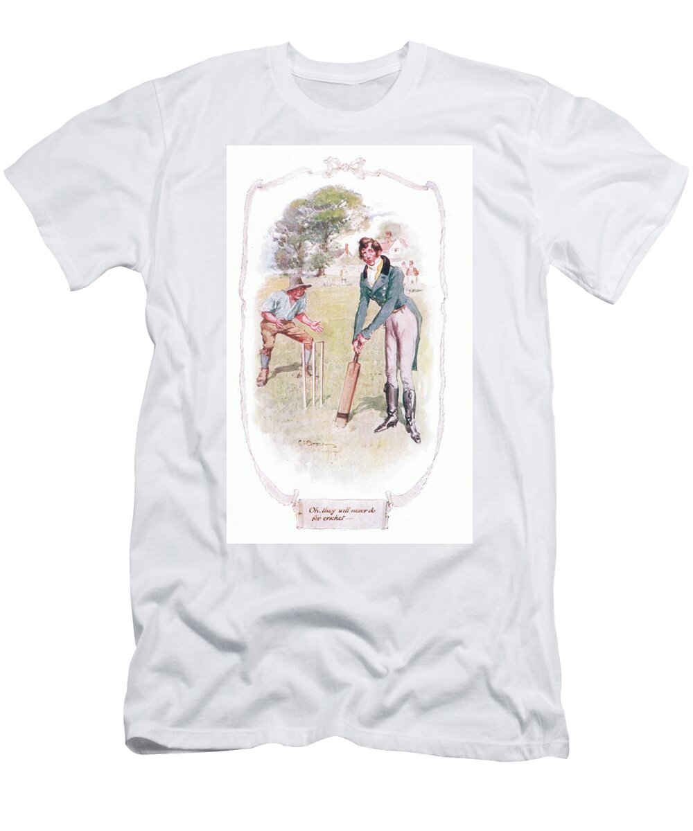 Oh They Will Never Do for Cricket Charles Edmund Brock T-Shirt