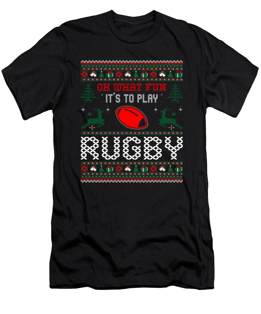 Oh What Fun Its to Play Rugby Christmas Tinh Tran Le Thanh T-Shirt