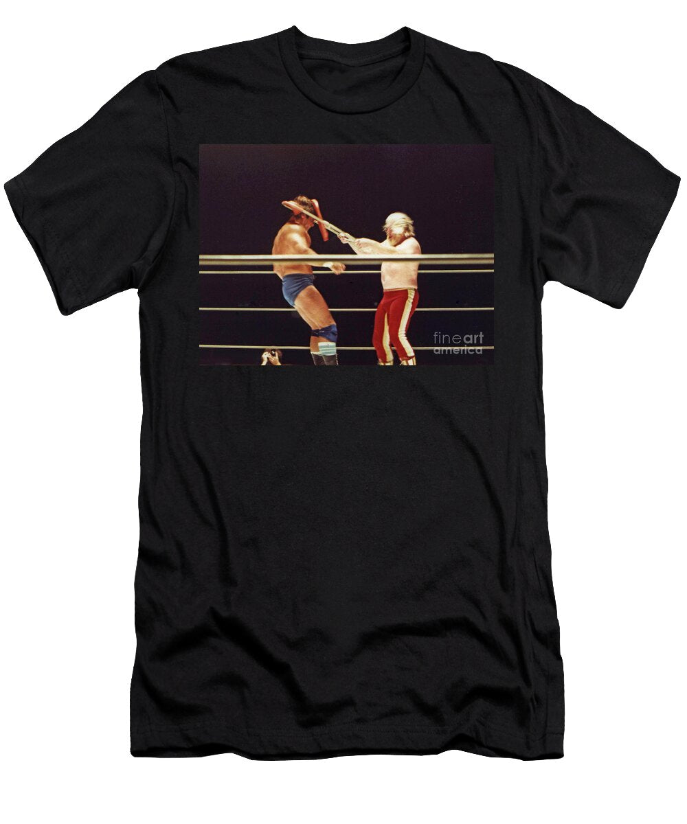 Old School Wrestling Chair Shot to the Head on Don Muraco By Moondog Mayne Jim Fitzpatrick T-Shirt