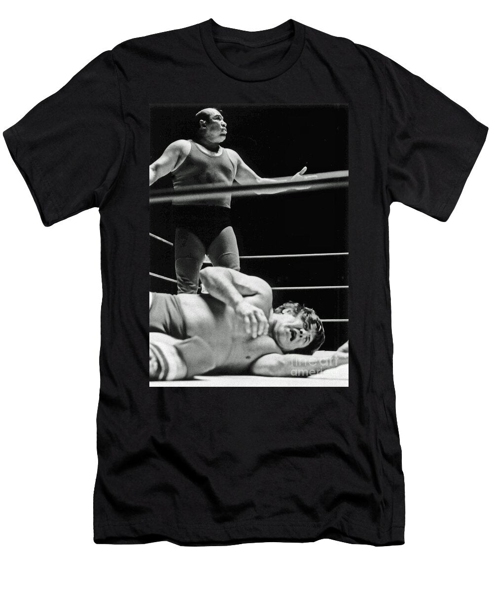 Old School Wrestling From the Cow Palace Jim Fitzpatrick T-Shirt