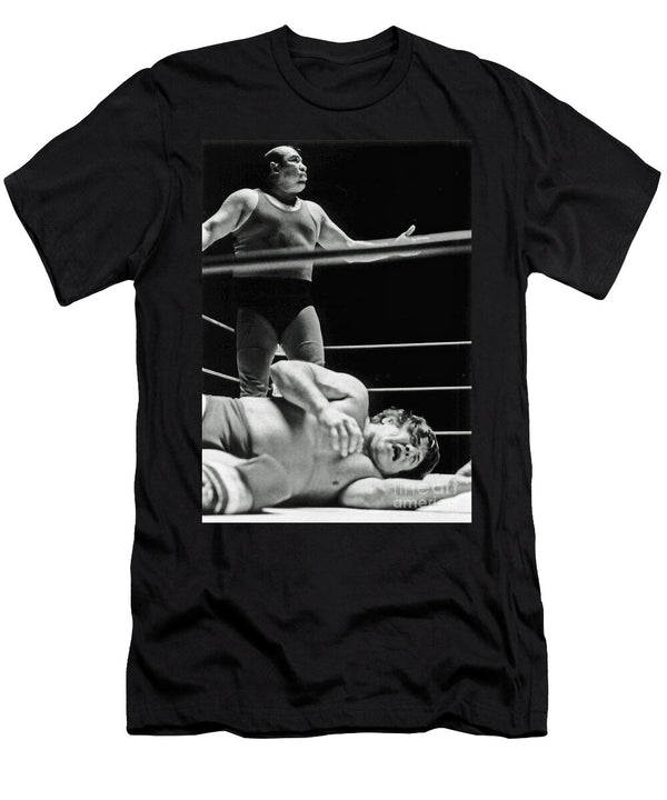 Old School Wrestling From the Cow Palace Jim Fitzpatrick T-Shirt