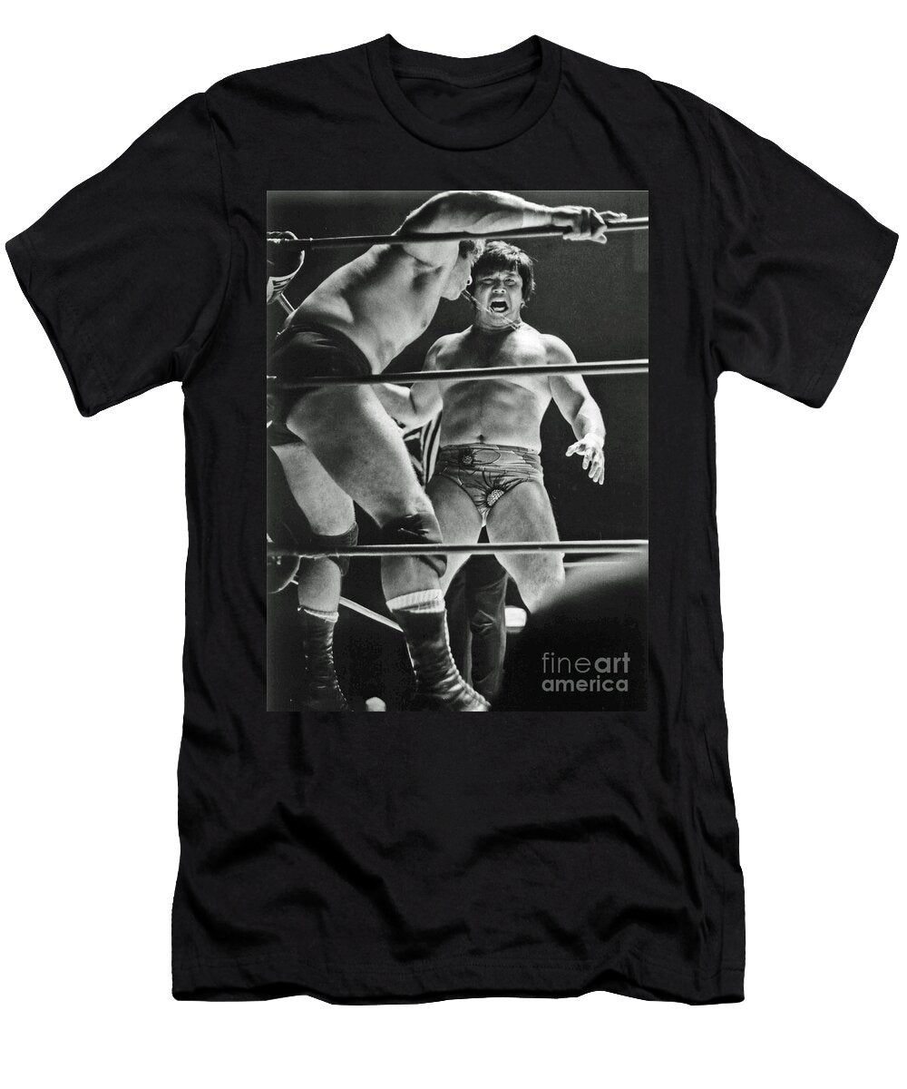 Old School Wrestling Karate Chop on Don Muraco By Dean Ho Jim Fitzpatrick T-Shirt