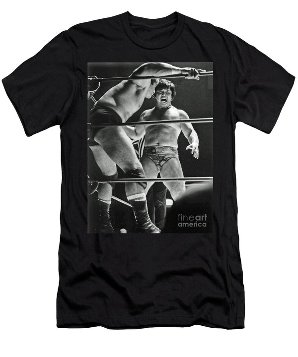 Old School Wrestling Karate Chop on Don Muraco By Dean Ho Jim Fitzpatrick T-Shirt