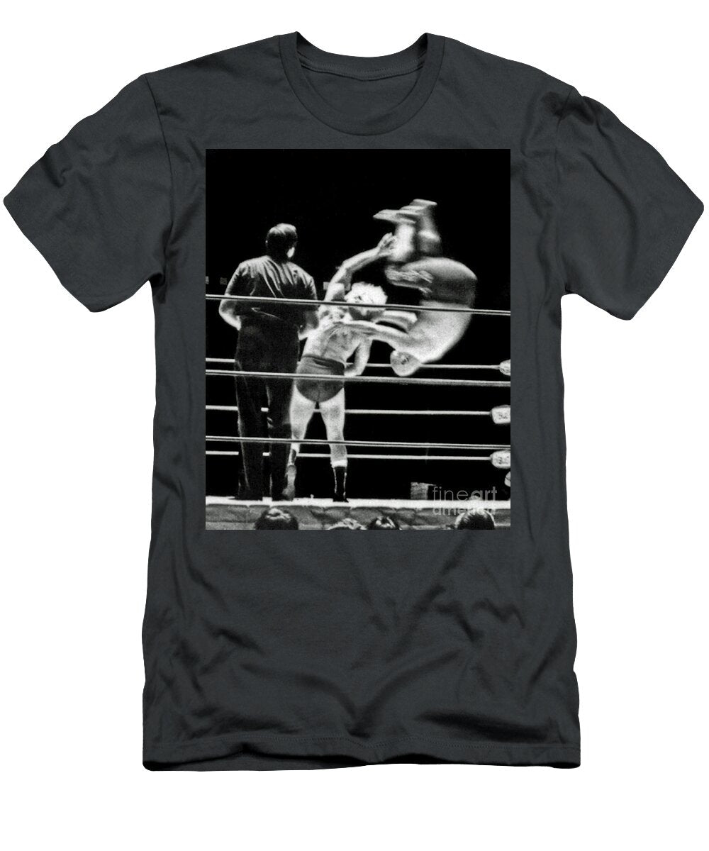 Old School Wrestling with Legendary Pat Patterson Flipping Mr Fuji Jim Fitzpatrick T-Shirt