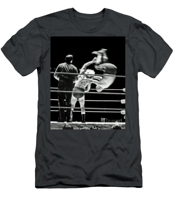 Old School Wrestling with Legendary Pat Patterson Flipping Mr Fuji Jim Fitzpatrick T-Shirt