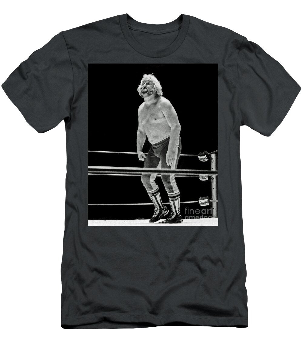 Old School Wrestling with Moondog Mayne Jim Fitzpatrick T-Shirt