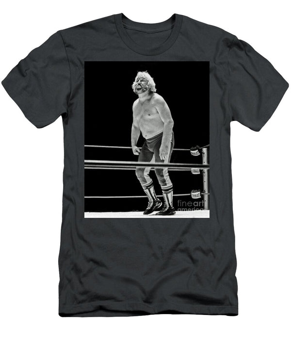 Old School Wrestling with Moondog Mayne Jim Fitzpatrick T-Shirt