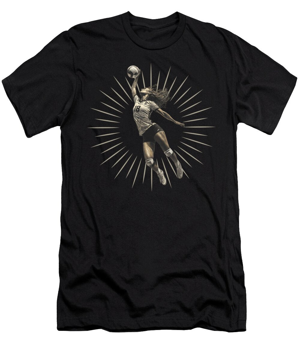 Outside Hitter Volleyball Powerful Spiker Dream Stuff T-Shirt