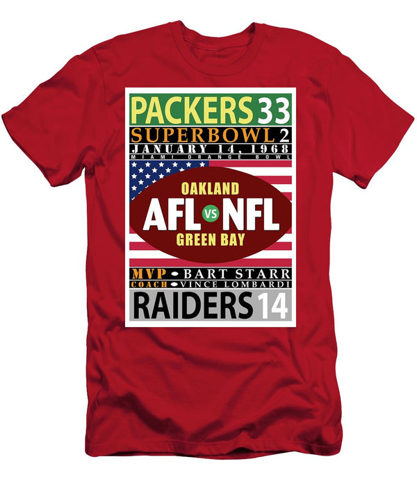 Packers 33 Raiders 14 Super Bowl 2 Ron Regalado T-Shirt