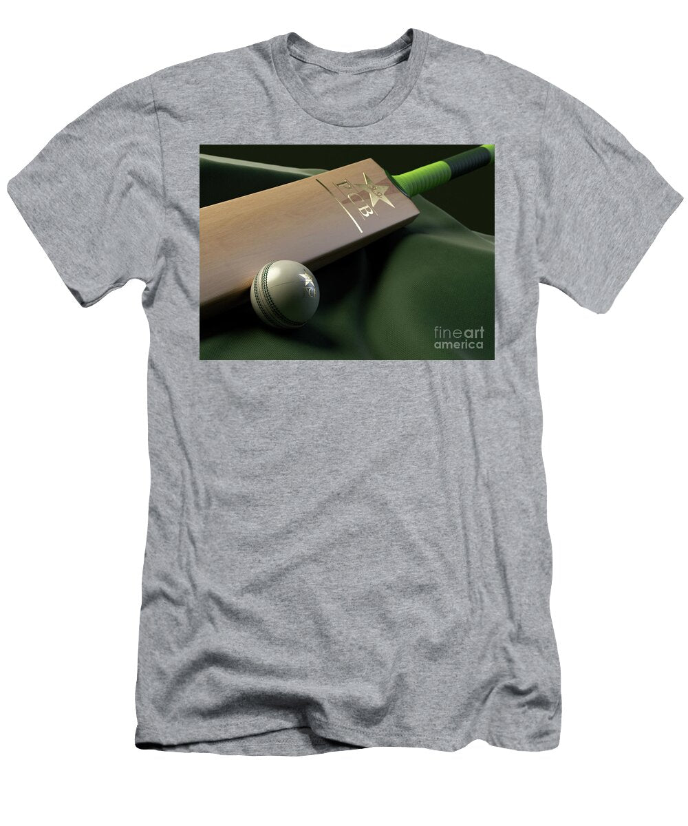 Pakistan Cricket Ball Bat and Fabric Allan Swart T-Shirt