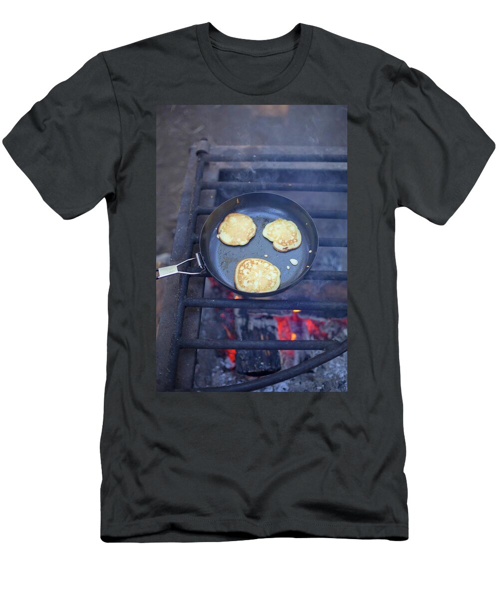 Pancakes in a Pan on a Fire Grate Tina Engel T-Shirt