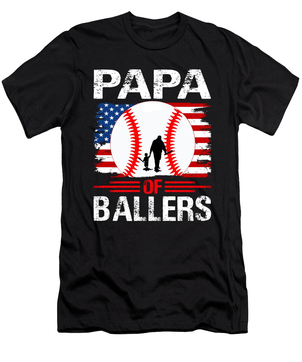 Papa of Ballers Baseball Dhbubble T-Shirt