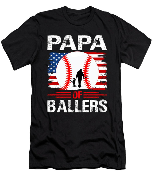 Papa of Ballers Baseball Dhbubble T-Shirt