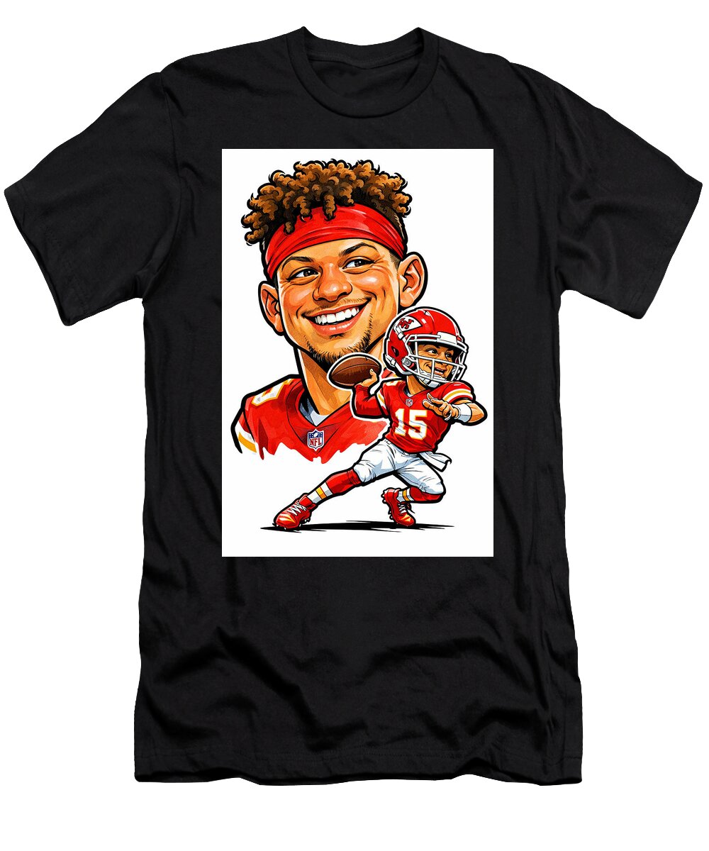 Patrick Mahomes Caricature All Sports T-Shirt