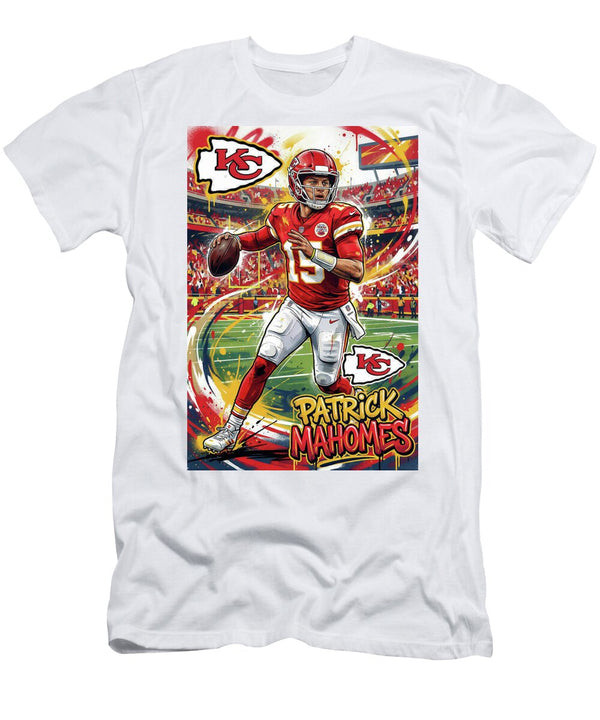 Patrick Mahomes Graffiti Poster Football Player NFL Sampadart Gallery T-Shirt