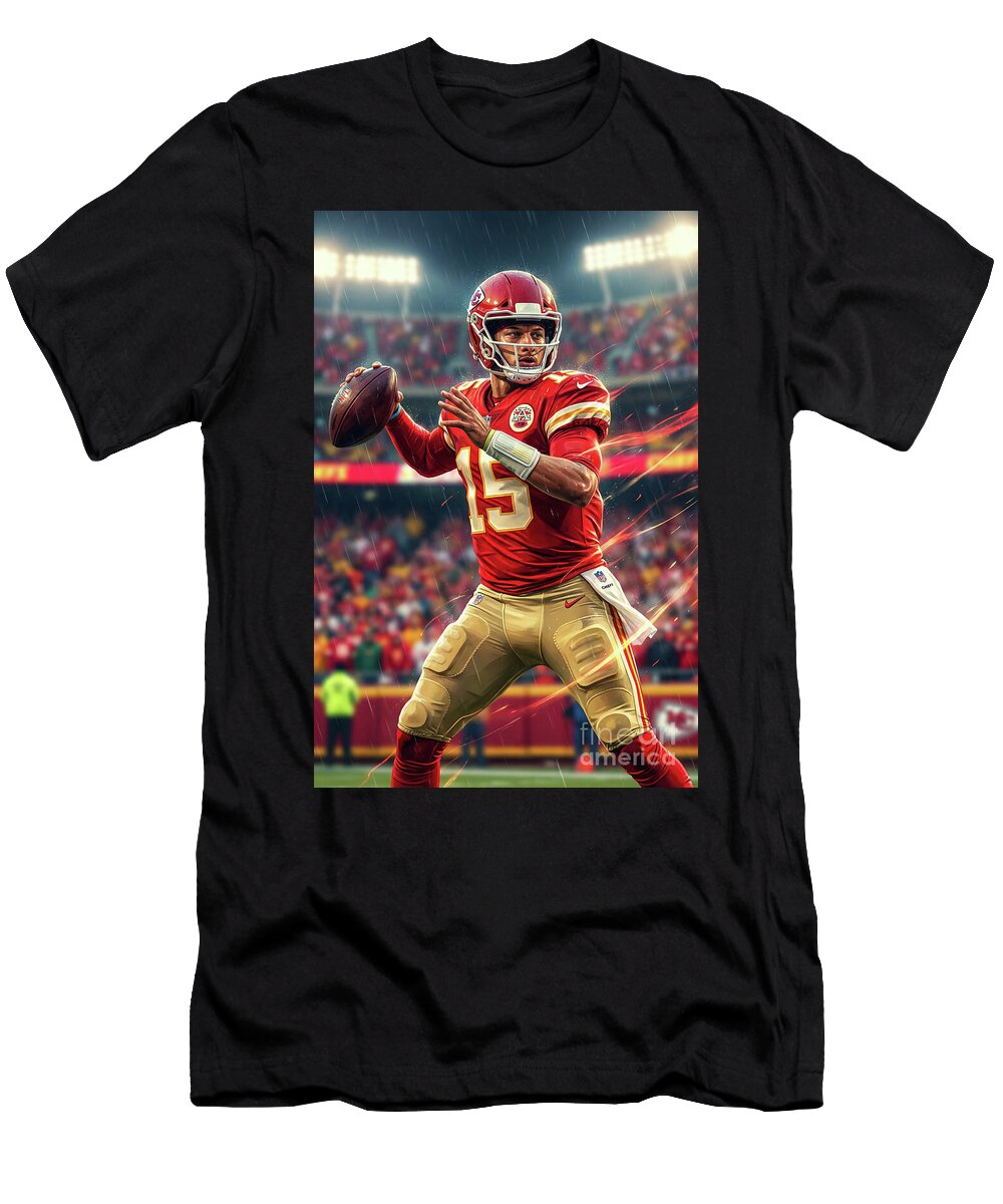 Patrick Mahomes in Action Carlos V T-Shirt