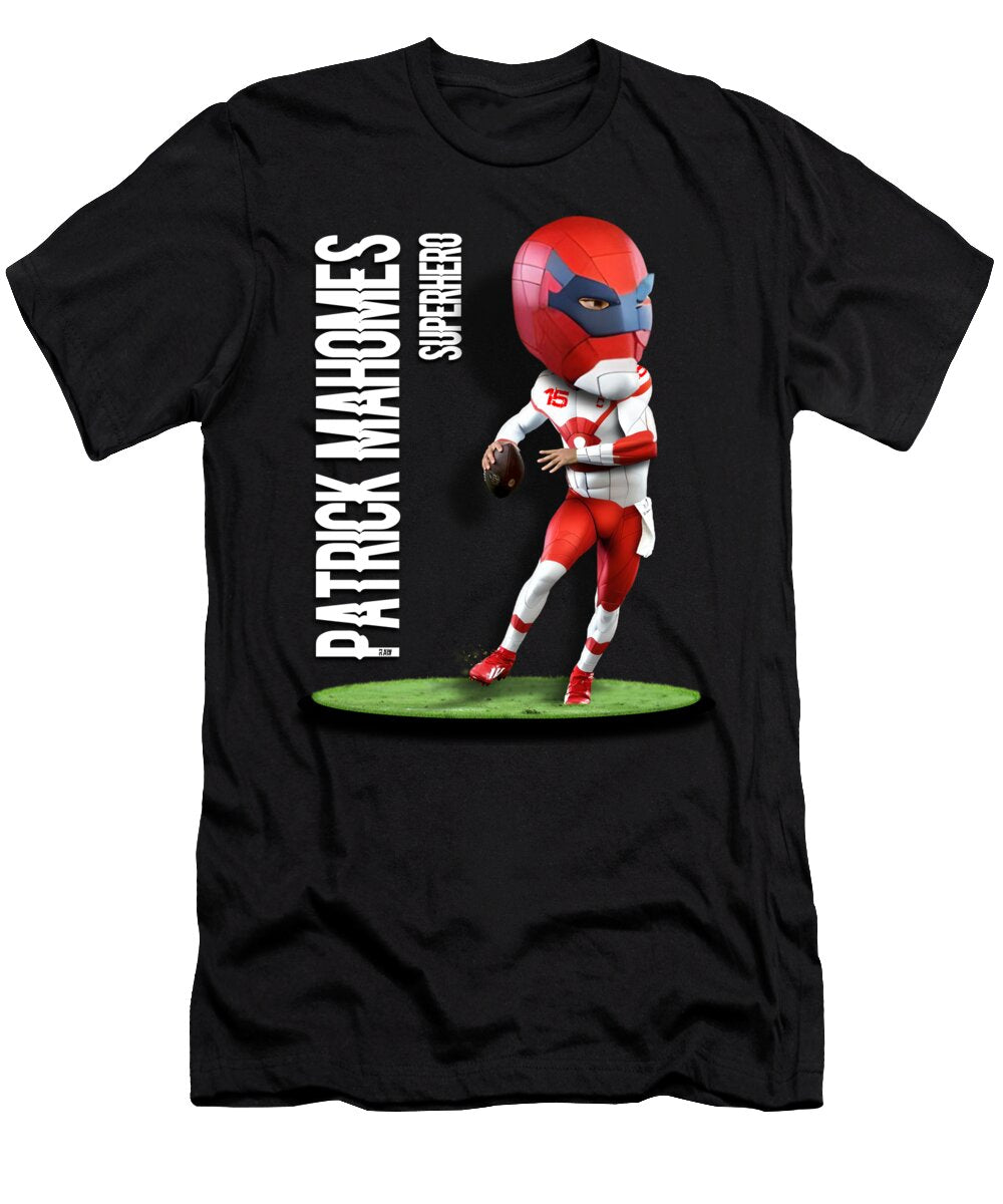 Patrick Mahomes Superhero Bobble Head 1 Style Robert Williams T-Shirt