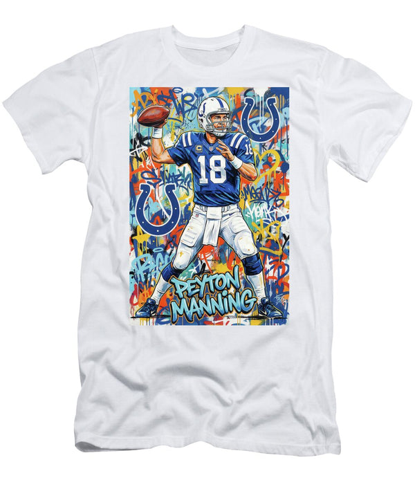 Peyton Manning Graffiti Poster Football Player NFL Sampadart Gallery T-Shirt