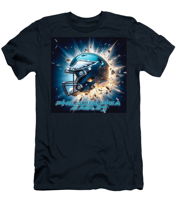 Philadelphia Eagles Helmet Explosion Kevin Walker and Pixel Reverie T-Shirt