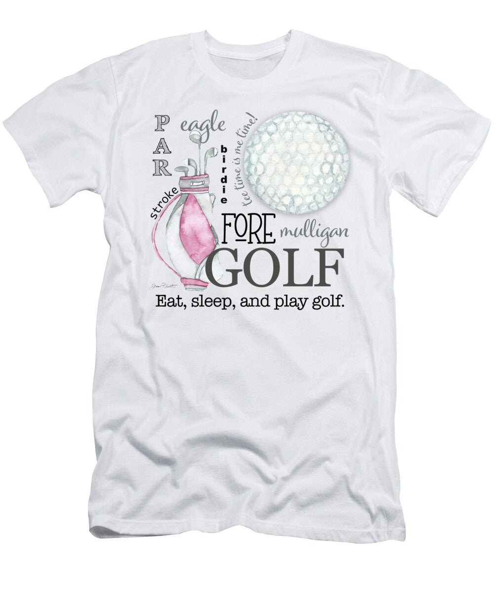 Pink Golf Art Jean Plout T-Shirt