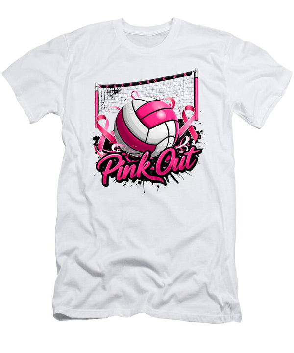 Pink Out Volleyball Breast Cancer Awareness Natalie Lidford T-Shirt