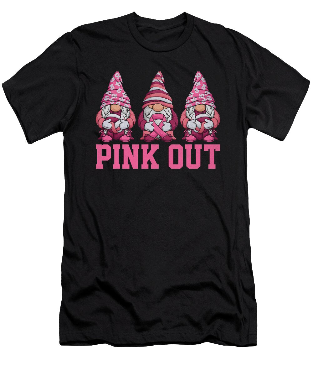 Pink Out Volleyball Pink Ribbon Breast Cancer Natalie Lidford T-Shirt