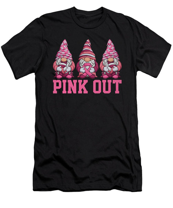 Pink Out Volleyball Pink Ribbon Breast Cancer Natalie Lidford T-Shirt