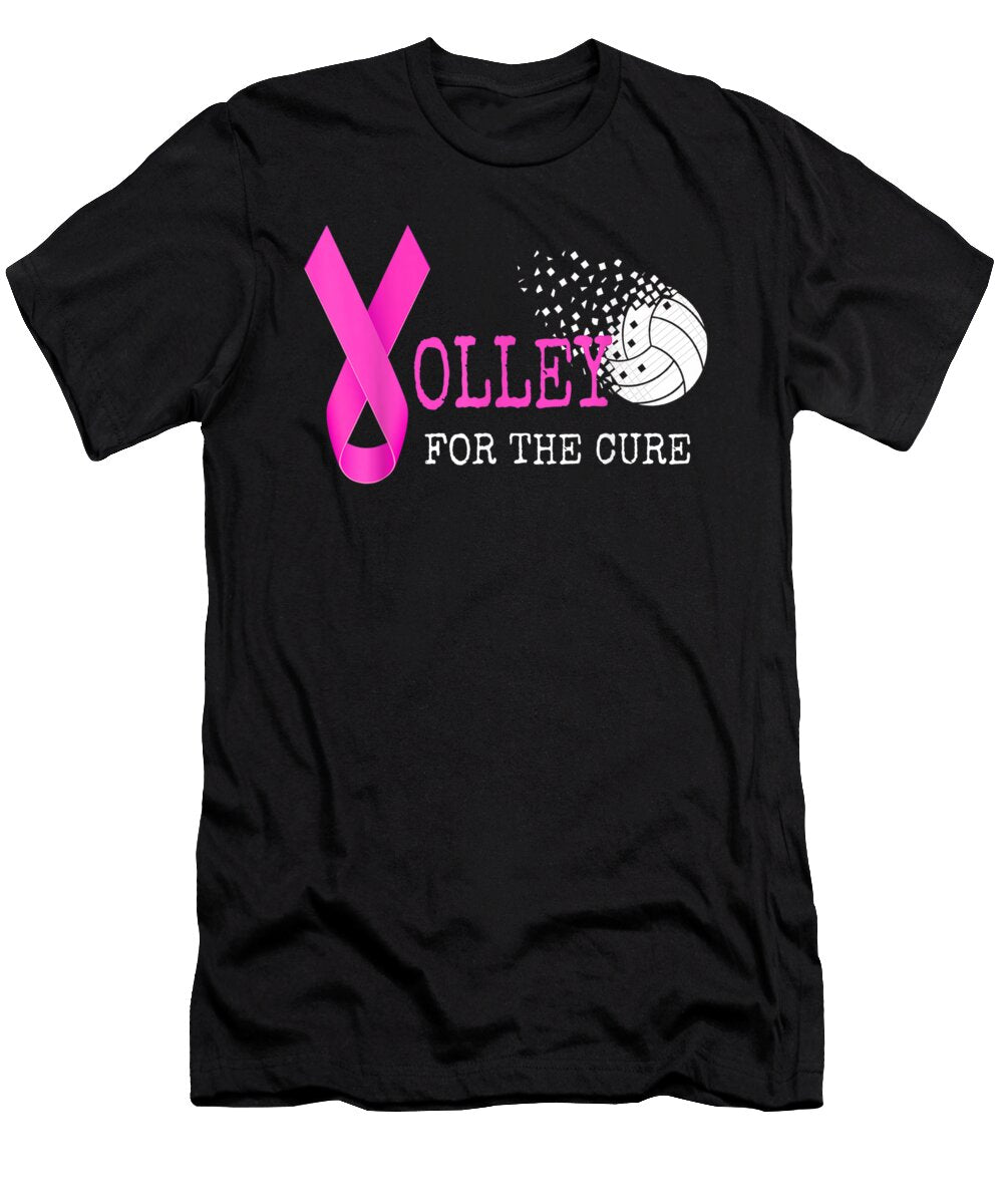Pink Volleyball Cancer Breast Cancer Awareness Th T-Shirt