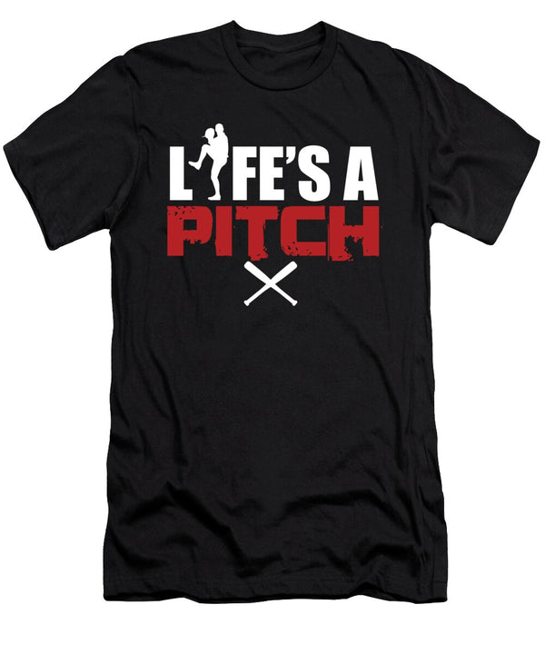 Pitcher Batter Baseball Game Bat League Softball Players Lifes a Pitch Gift Thomas Larch T-Shirt