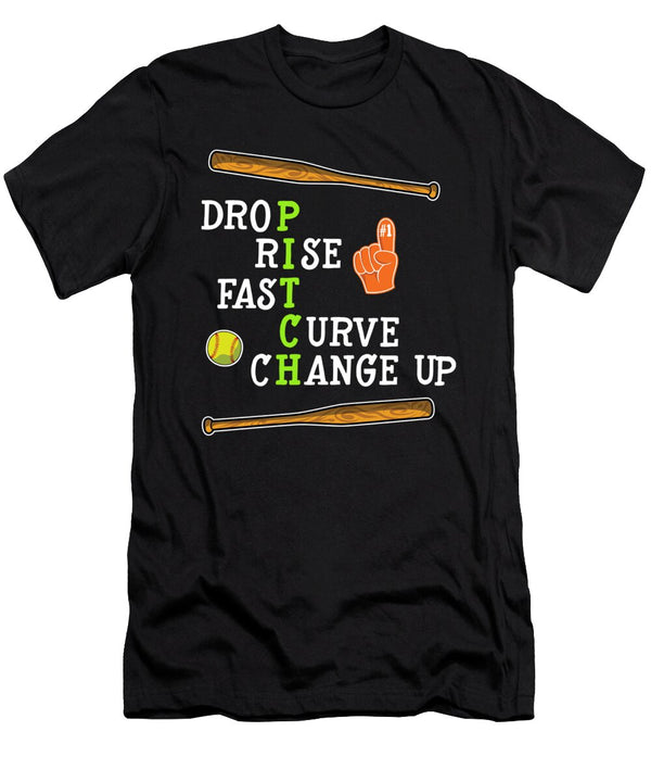 Pitcher Catcher Baseball Softball Ball Bat Gift Thomas Larch T-Shirt